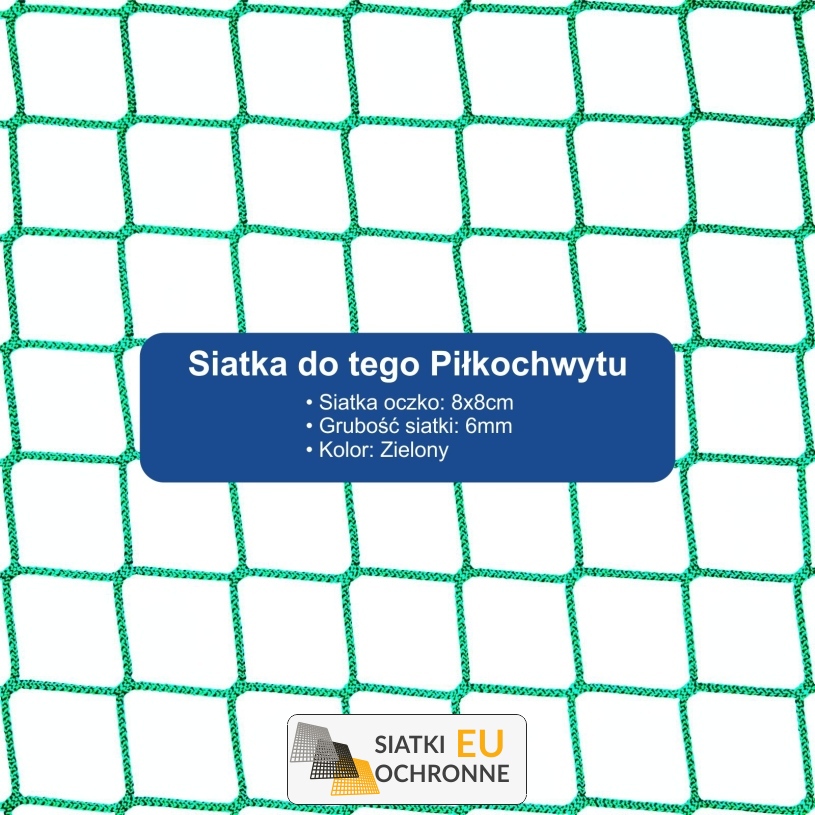 Piłkochwyt 4m - Słupki z siatką 8x8cm i grubością 6mm o wysokości 4m