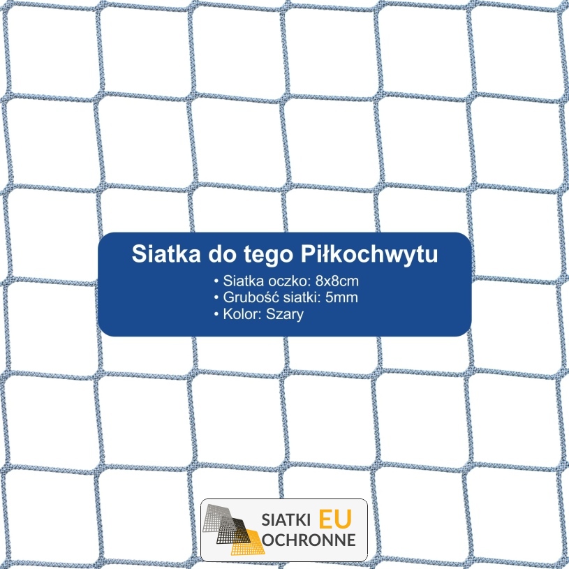 Piłkochwyt 5m - Słupy i siatka sportowa z oczkami 8x8cm i grubością 5mm Piłkochwyt 5m - Słupy i siatka sportowa z oczkami 8x8cm i grubością 5mm