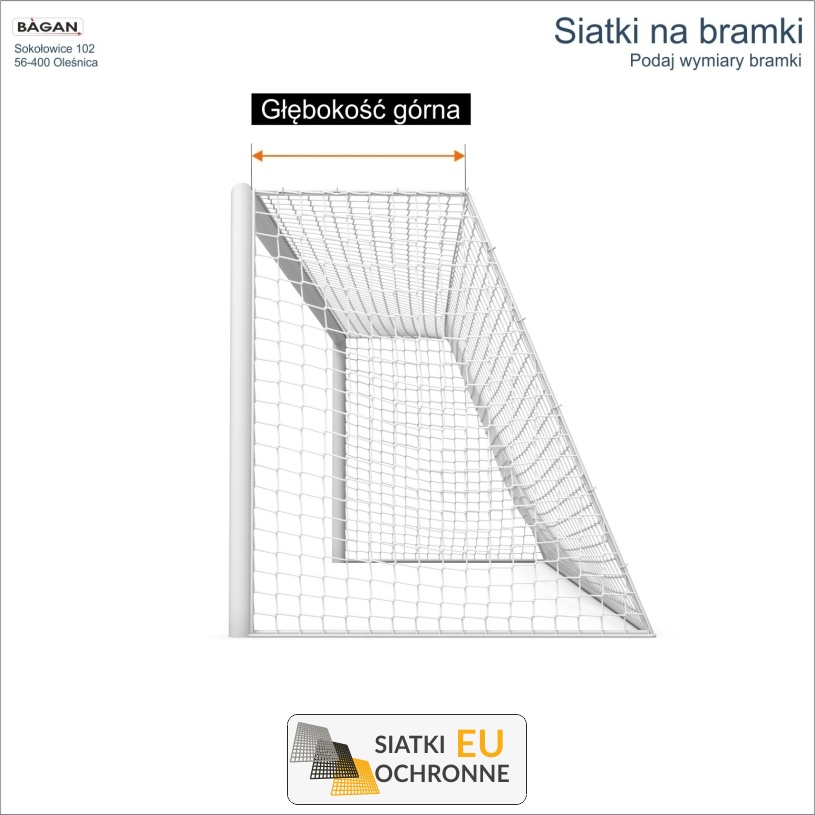 Siatka do bramek sportowych o oczku 4,5x4,5cm i grubości 4mm Siatka do bramek sportowych o oczku 4,5x4,5cm i grubości 4mm