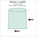 Siatkowy worek na piłki, z wytrzymałymi oczkami o wymiarach 4,5x4,5cm i grubości 4mm