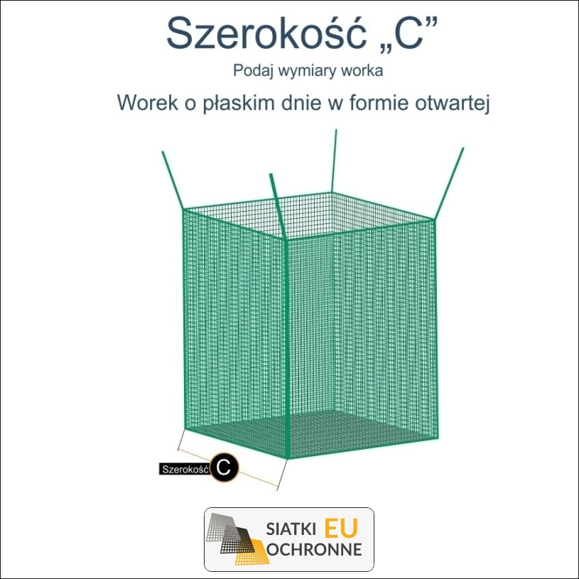 Siatkowy worek o grubości 5mm do przechowywania, z oczkami 8x8cm