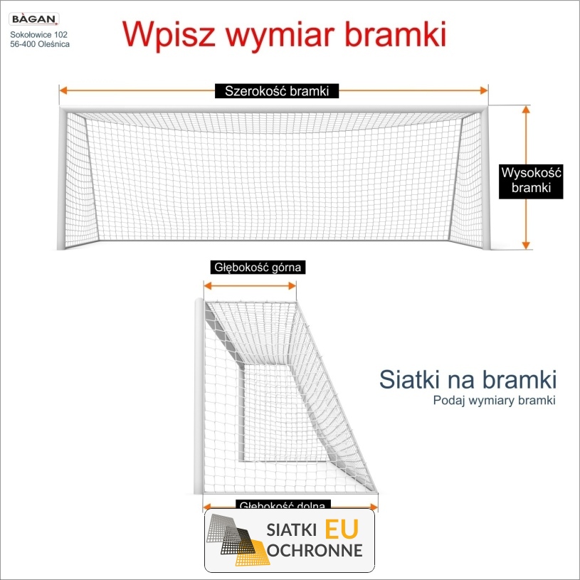 Siatka bramkarska na wymiar z oczkami 8x8cm i grubością 6mm Siatka bramkarska na wymiar z oczkami 8x8cm i grubością 6mm - sklep SiatkiOchronne.eu - zdjęcie 1