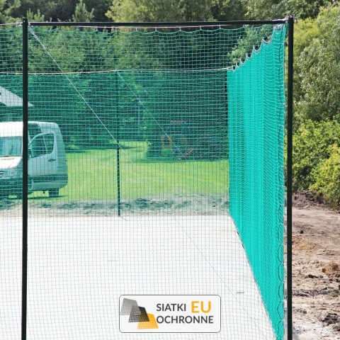 Piłkochwyt 4m - Siatkowy system zabezpieczający o wysokości 4m z grubej siatki o oczkach 10x10cm