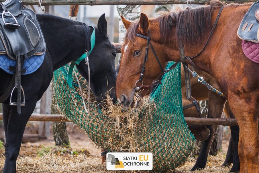 Worki na siano dla koni z siatki
