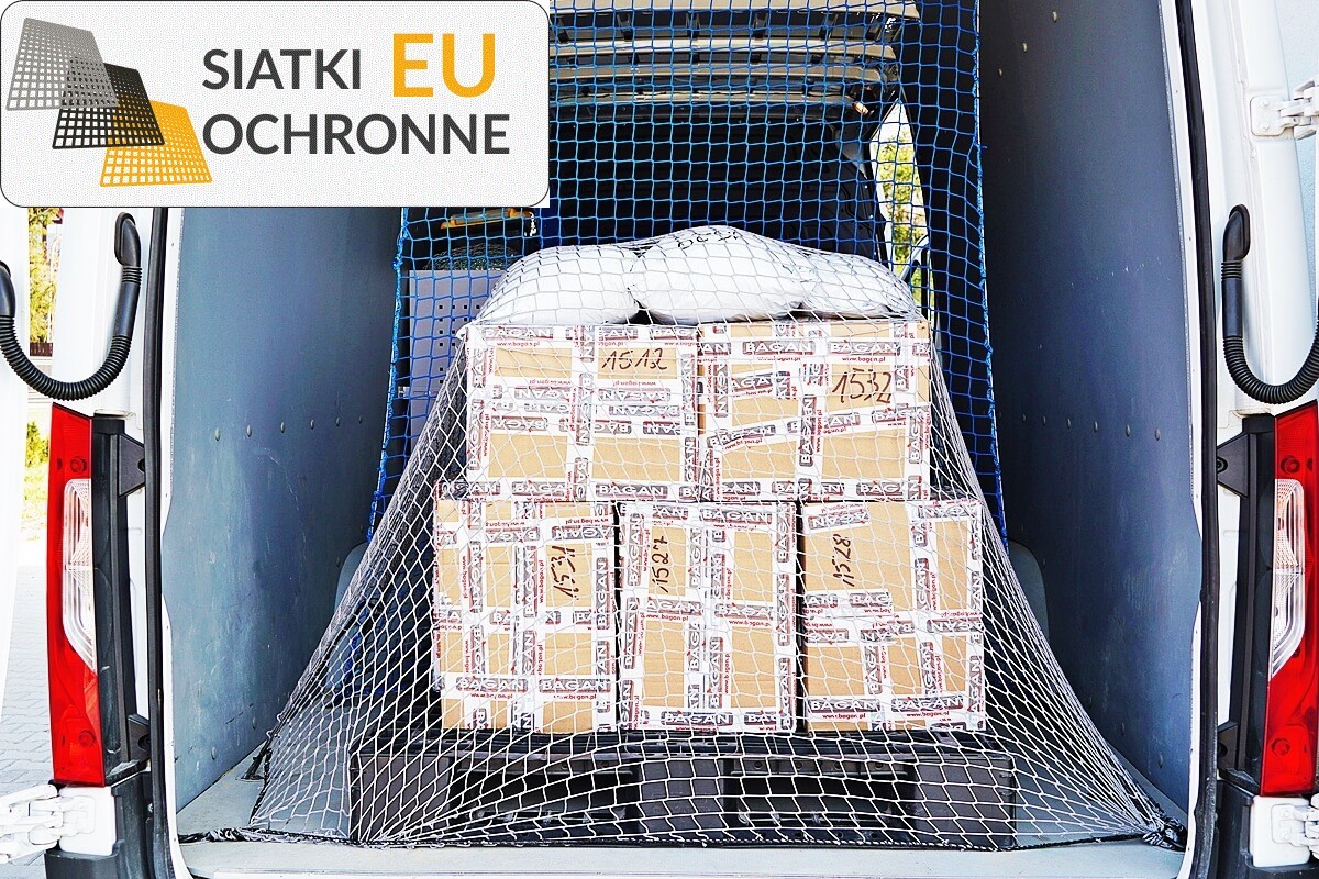 Siatka do zapewnienia bezpiecznego transportu ładunków w busie SiatkiOchronne.eu - Siatka do zapewnienia bezpiecznego transportu ładunków w busie
