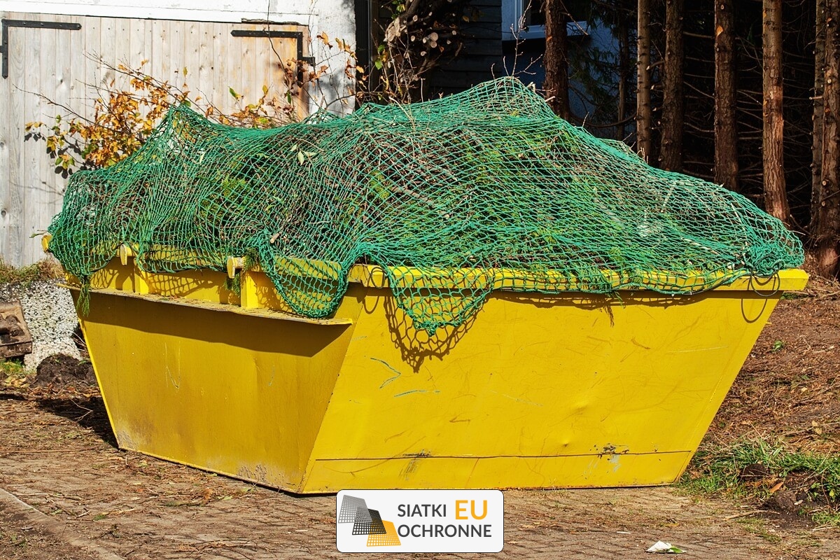   SiatkiOchronne.eu - Przykrycie i zabezpieczenie siatką kontenera mulda 
