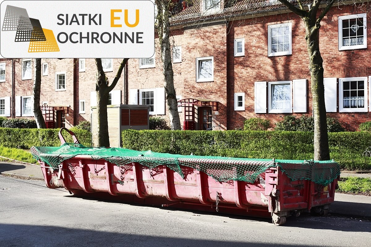   SiatkiOchronne.eu - Przykrycie i zabezpieczenie siatką kontenera hakowego 