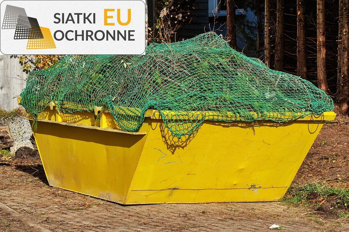   SiatkiOchronne.eu - Przykrycie i zabezpieczenie siatką kontenera hakowego 