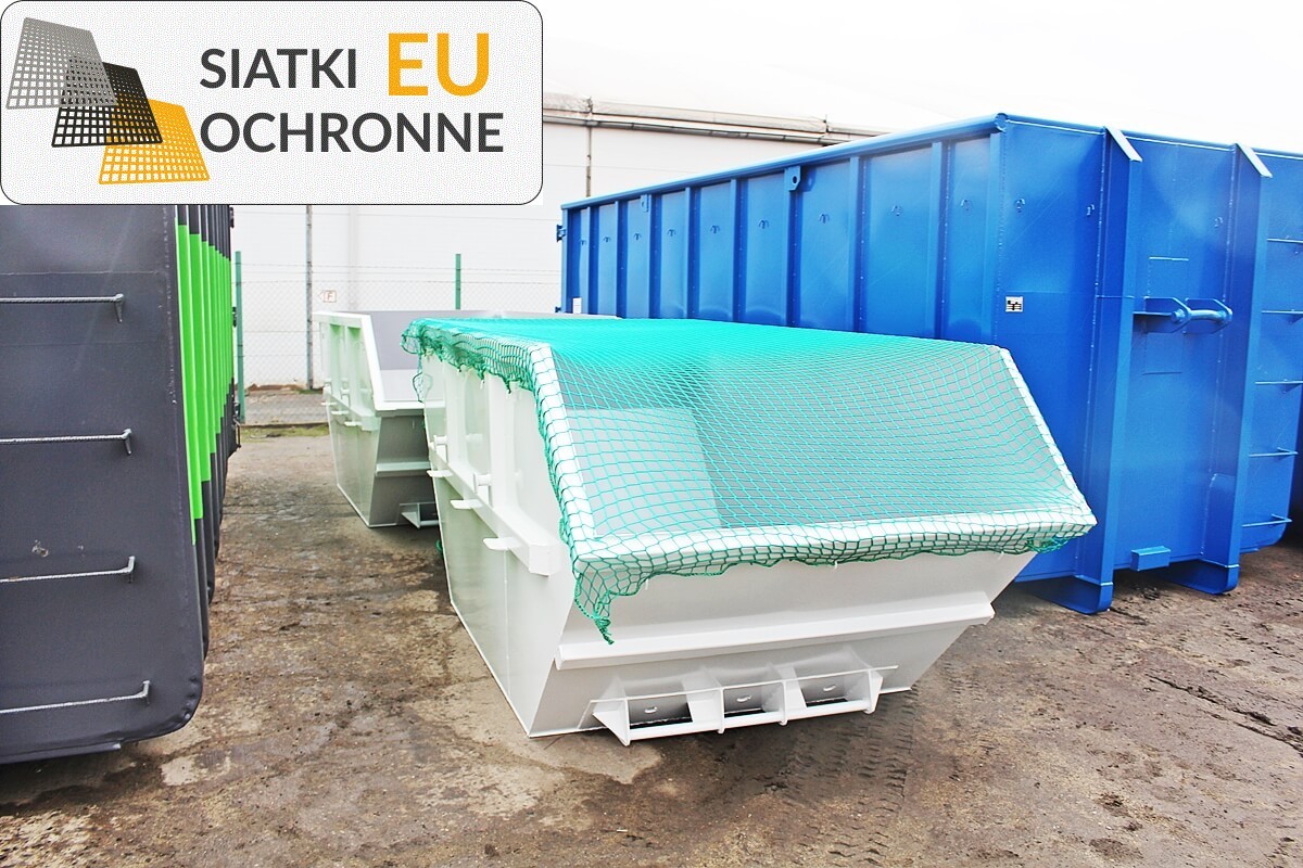 Zabezpieczająca siatka do przykrycia hakowego kontenera SiatkiOchronne.eu - Zabezpieczająca siatka do przykrycia hakowego kontenera