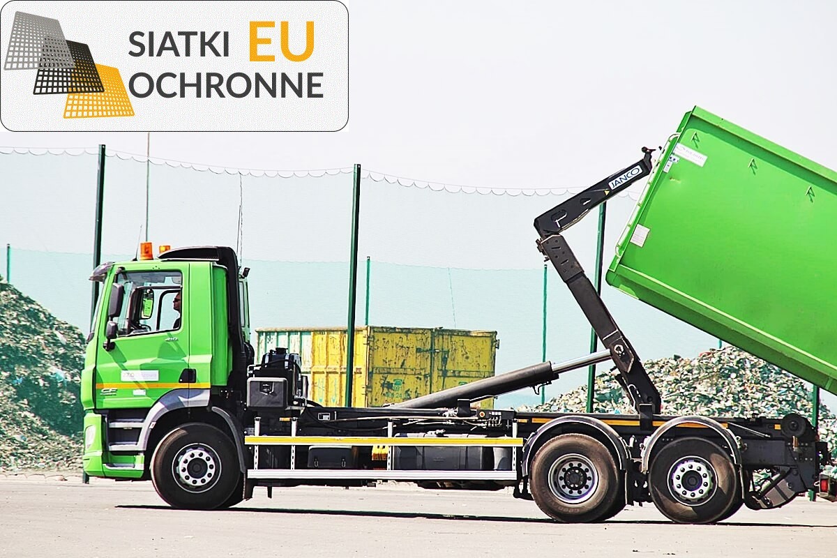 Odporna na wiatr siatka zabezpieczająca odpady SiatkiOchronne.eu - Odporna na wiatr siatka zabezpieczająca odpady