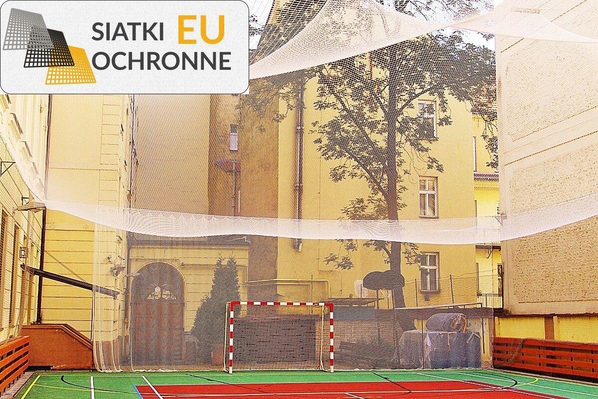 Siatka do piłki z wytrzymałego sznurka na boisko szkolne SiatkiOchronne.eu - Siatka do piłki z wytrzymałego sznurka na boisko szkolne