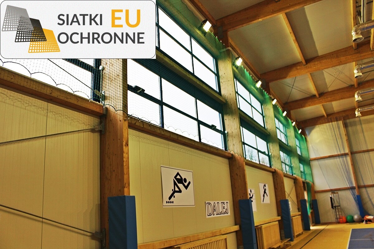   SiatkiOchronne.eu - Osłona wykonana z sznurkowej siatki idealna dla hal sportowych 