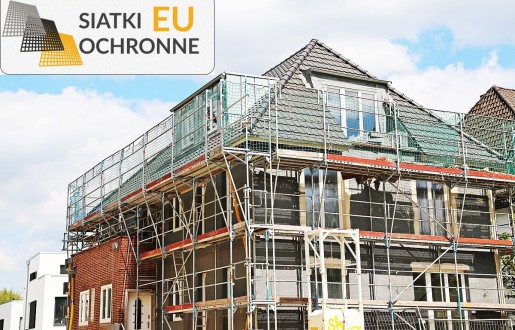   SiatkiOchronne.eu - Polipropylenowa siatka ochronna o wymiarach 4,5x4,5m i grubości 4mm 