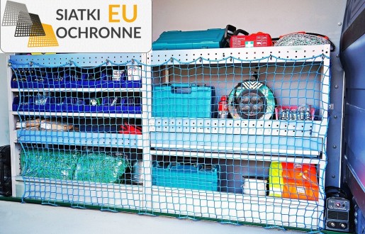 Siatka sznurkowa 2x2 cm o grubości 2 mm idealna do podziału przestrzeni w busie SiatkiOchronne.eu - Siatka sznurkowa 2x2 cm o grubości 2 mm idealna do podziału przestrzeni w busie