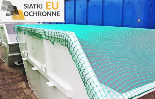 Ochronna siatka dla dużych pojemników na odpady SiatkiOchronne.eu - Ochronna siatka dla dużych pojemników na odpady