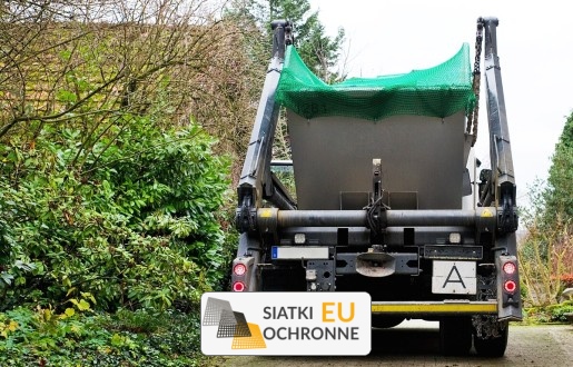   SiatkiOchronne.eu - Siatka zabezpieczająca dla kontenera na kółkach 