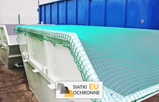   SiatkiOchronne.eu - Siatka zabezpieczająca dla kontenera na kółkach 
