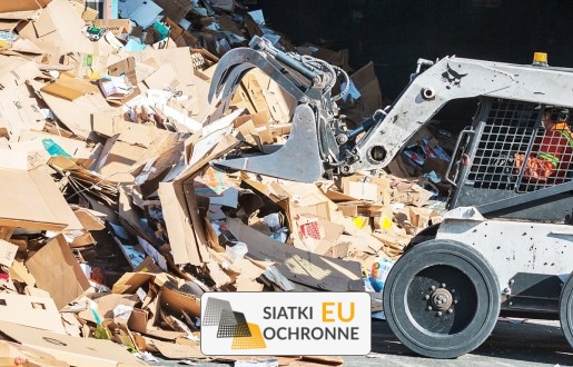 Siatka zabezpieczająca do magazynowania styropianu SiatkiOchronne.eu - Siatka zabezpieczająca do magazynowania styropianu