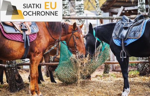   SiatkiOchronne.eu - Worek na siano z otworami 4,5x4,5cm i sznurkiem o grubości 5mm 