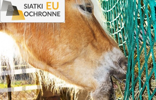   SiatkiOchronne.eu - Płaski worek na siano z oczkami 4,5x4,5cm, grubości 3mm dla koni 