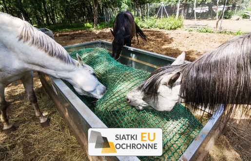 Kwadratowy worek na siano dla koni z siateczką o wymiarach oczek 4,5x4,5cm i grubości 4mm SiatkiOchronne.eu - Kwadratowy worek na siano dla koni z siateczką o wymiarach oczek 4,5x4,5cm i grubości 4mm