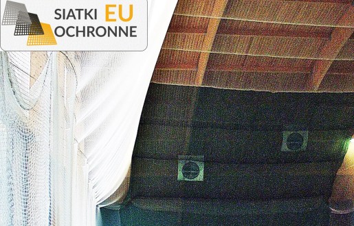 Siatka piłkołapna 10x10-5mm z PP do wnętrza hali SiatkiOchronne.eu - Siatka piłkołapna 10x10-5mm z PP do wnętrza hali