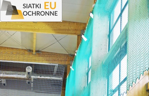 Siatka zabezpieczająca eksploatację sufitu w halach sportowych SiatkiOchronne.eu - Siatka zabezpieczająca eksploatację sufitu w halach sportowych