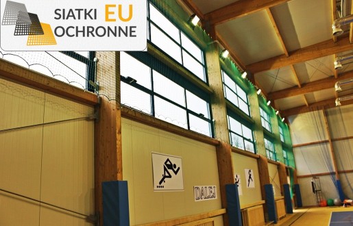   SiatkiOchronne.eu - Osłona wykonana z sznurkowej siatki idealna dla hal sportowych 