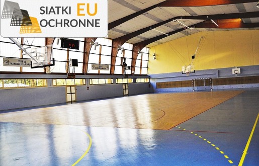   SiatkiOchronne.eu - Osłona wykonana z sznurkowej siatki idealna dla hal sportowych 